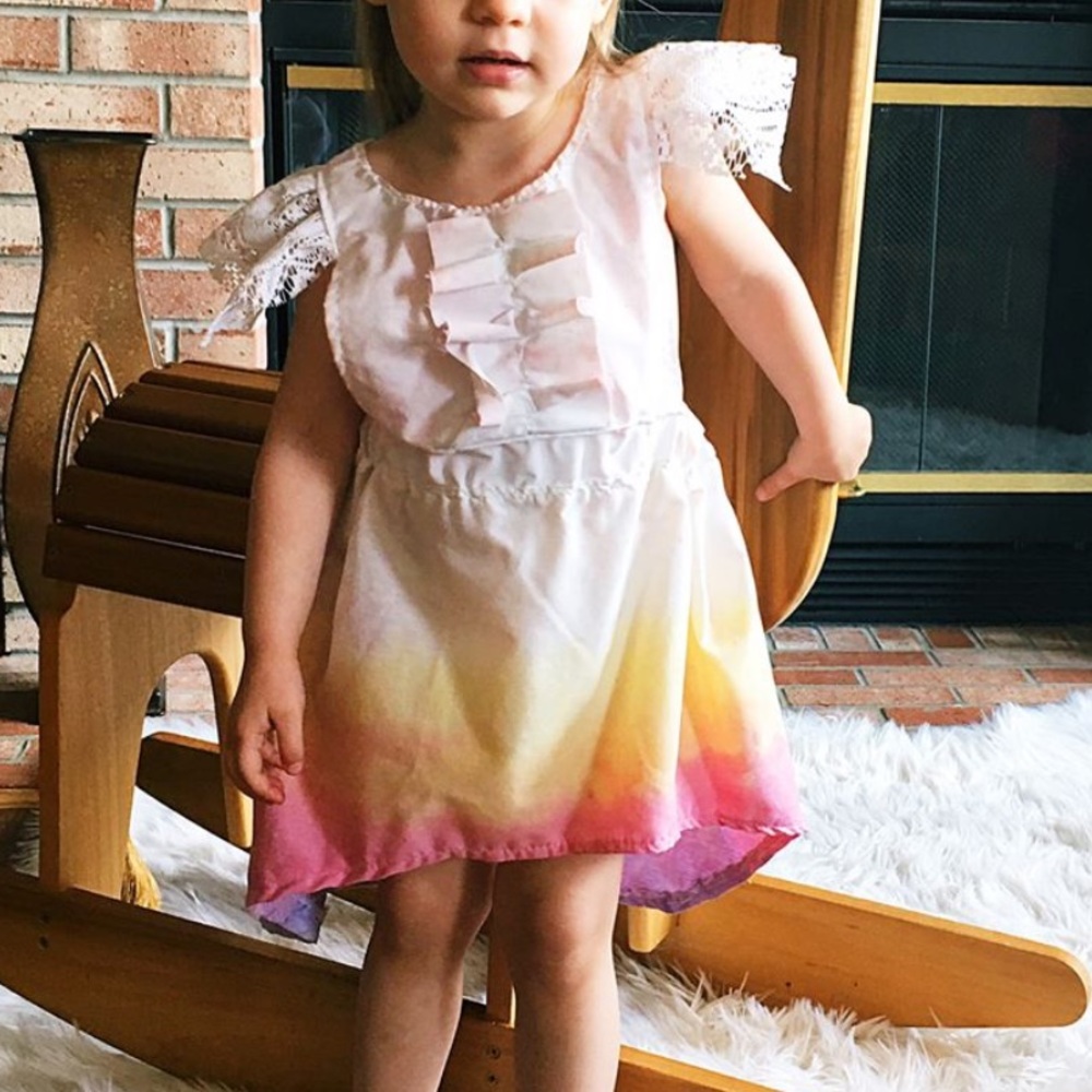 Size 2T handmade hand-dyed dress - Picture 7 of 8